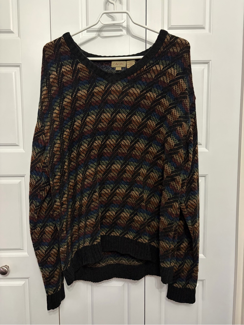 Multicolor Patterned Crewneck Sweater - Women's
